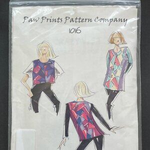 Paw Prints Pattern Company 1016 Crazy Vest Sz XL - 5XL FF Uncut NOS